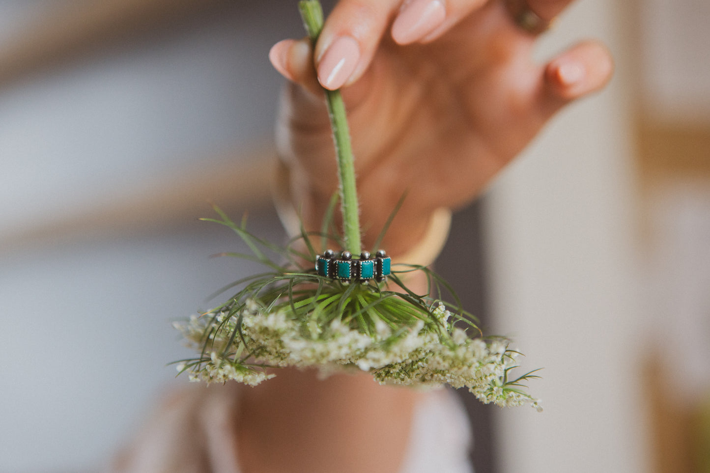 Vintage 1950’s Zuni Sterling Silver & Turquoise Ring