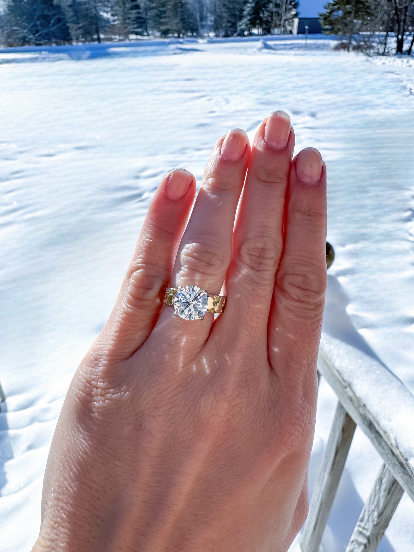 One-of-a-Kind 3.04ct D VVS2 Lab Grown Diamond Engagement Ring in 14k Yellow Gold