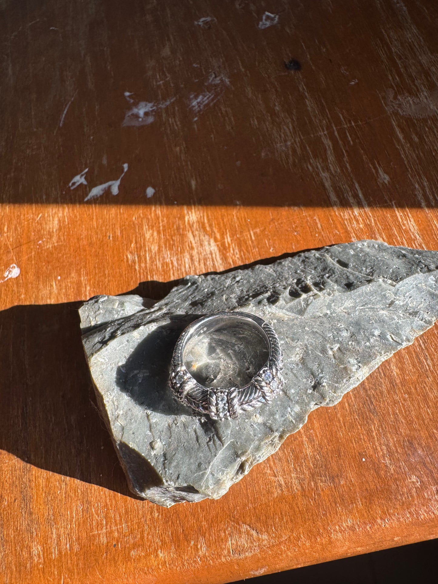 Vintage Judith Ripka Sterling Silver & CZ Ring