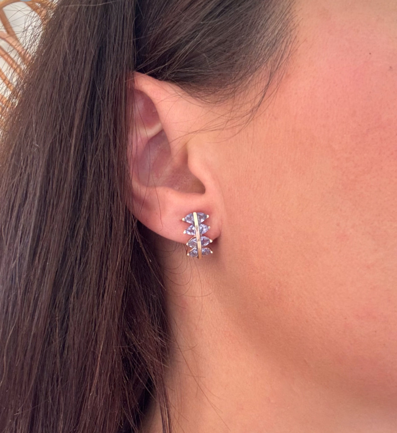 Vintage 14K RGE Tanzanite Earrings