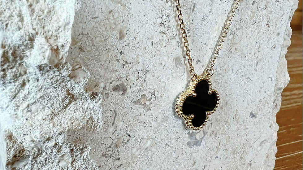 Van Cleef & Arpels Vintage Alhambra Necklace - Onyx