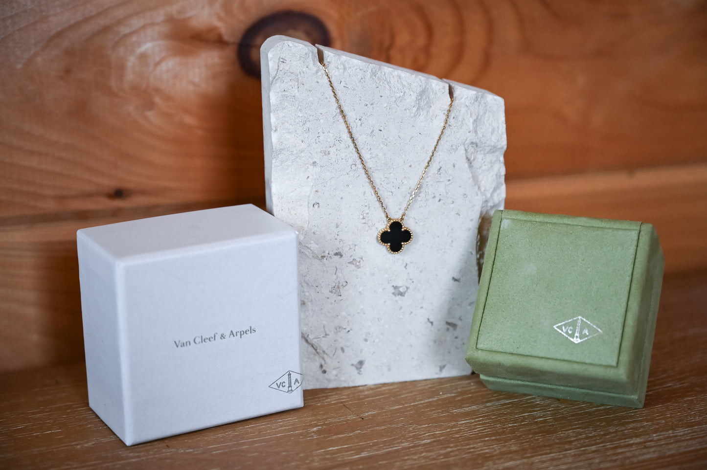 Van Cleef & Arpels Vintage Alhambra Necklace - Onyx